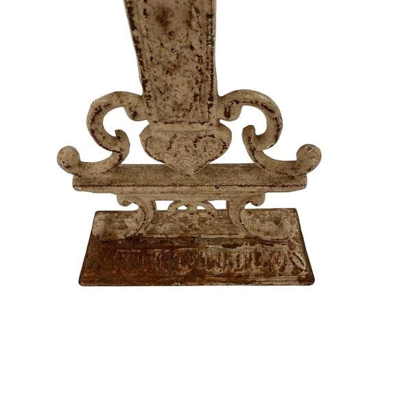 Antique Ornate Cast Iron Celtic Cross‎ Tabletop Decor - Picture 4 of 8